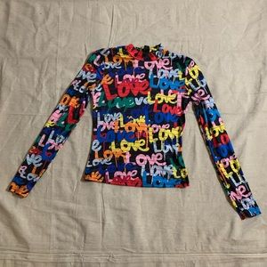 Shein Graphic Mock Turtle Neck